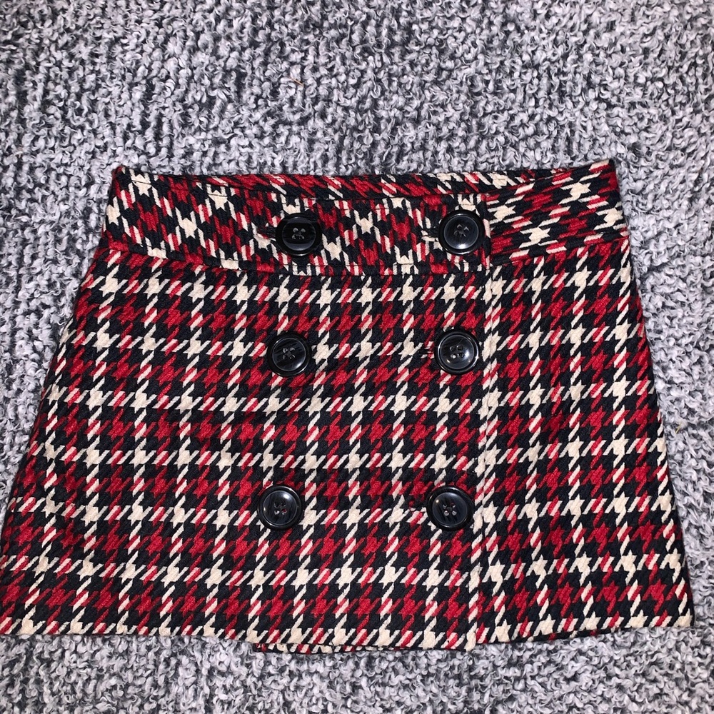 Houndstooth clueless style mini skirt